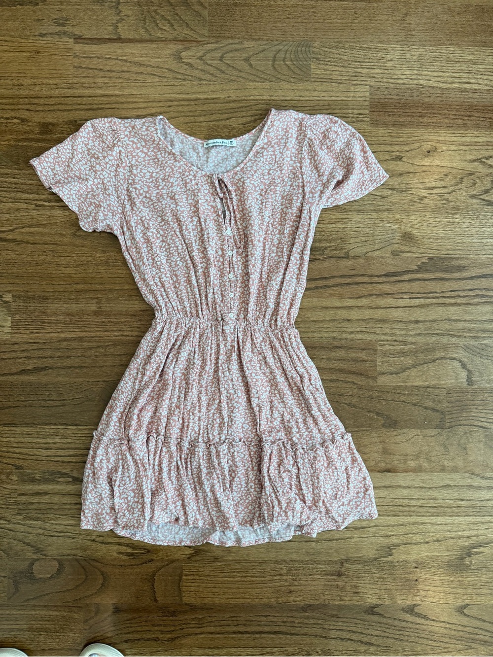 Abercrombie & Fitch Pink Floral Tie-Front Mini Dress